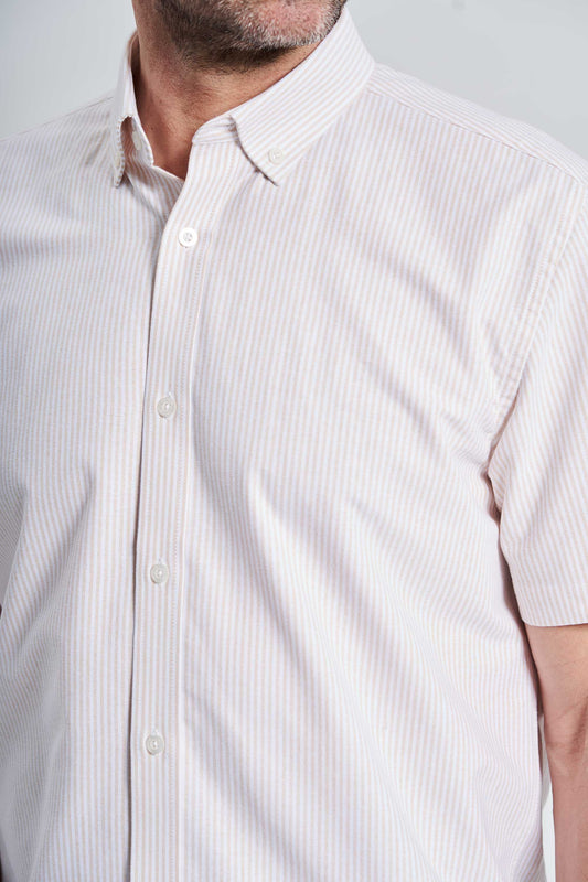 K/æ Oxford Skjorte 'Tinglev' - Sand Stripe