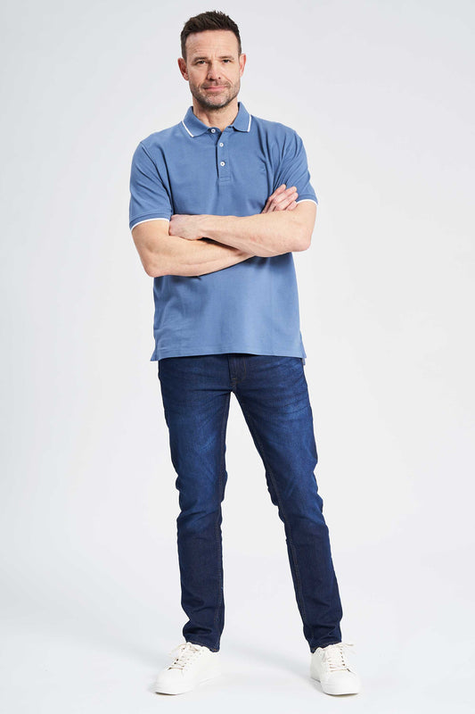 Polo T-Shirt 'Grenaa' - Coronet Blue One
