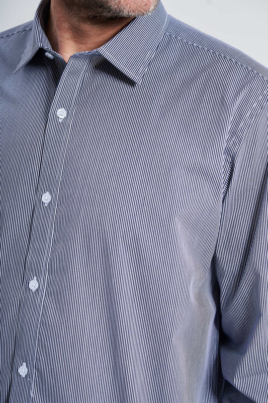 Skjorte 'Varde' - Striped Navy