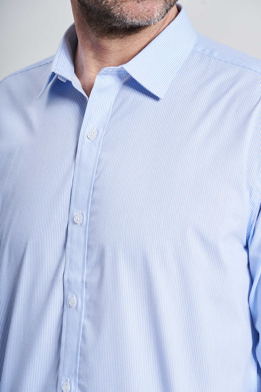 Skjorte 'Varde' - Striped Soft Blue