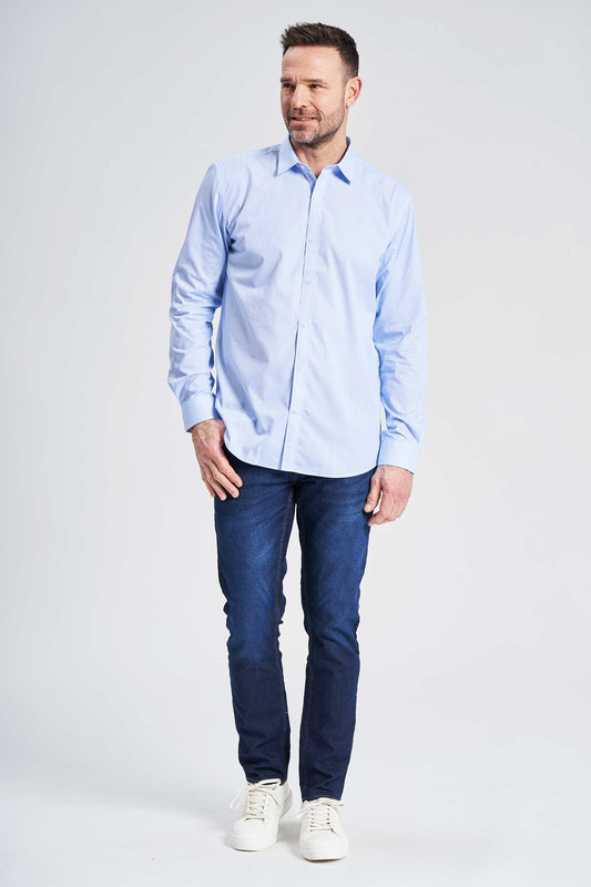 Skjorte 'Varde' - Striped Soft Blue