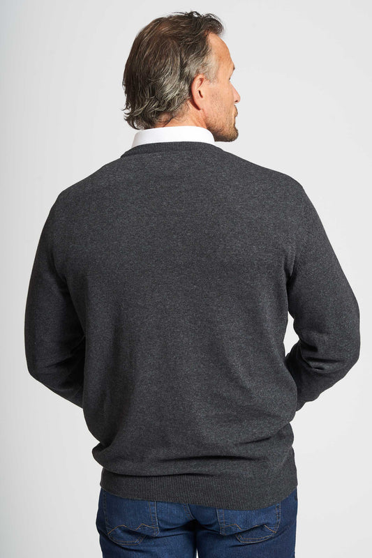 Pullover Strik 'Nyrup' - Dark Grey Melange