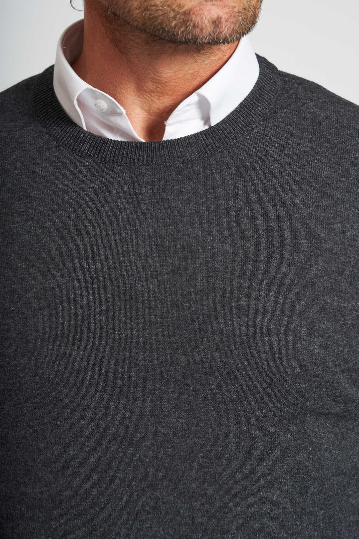 Pullover Strik 'Nyrup' - Dark Grey Melange