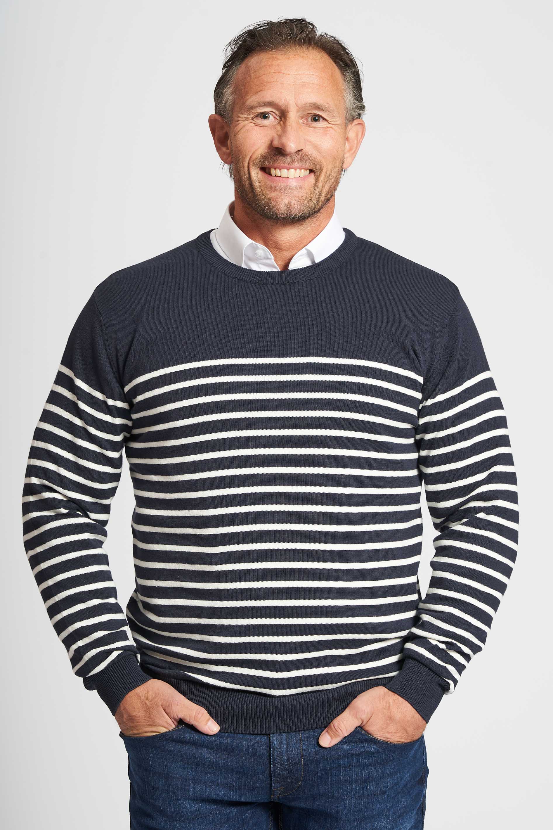 Pullover Strik 'Nyrup' - Blue Night Melange