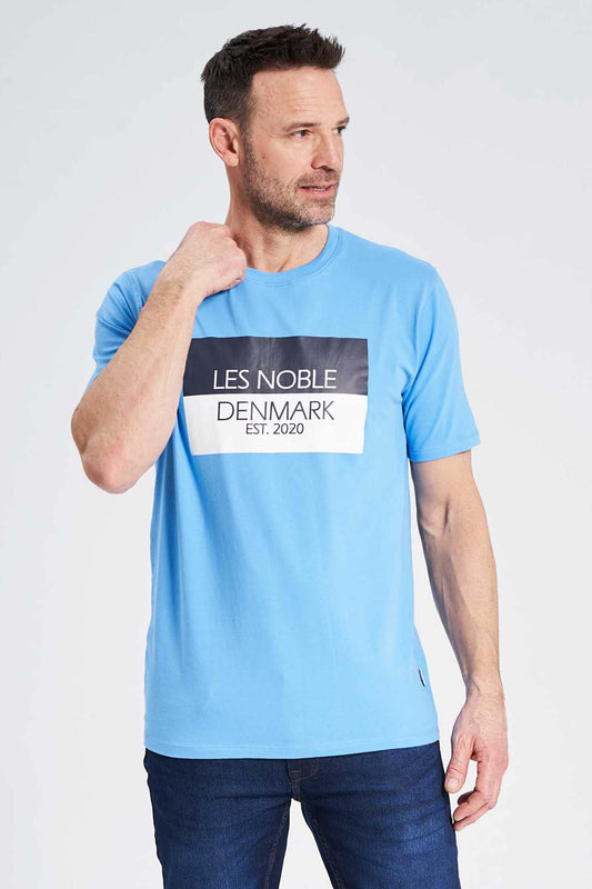 Logo T-Shirt 'Mern' - Azure Blue