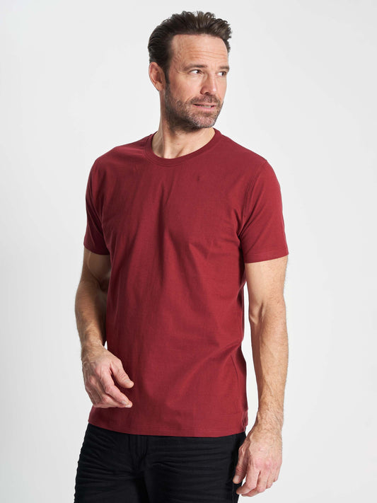 Basic T-shirt 'Fr. Havn' - Deep Wine