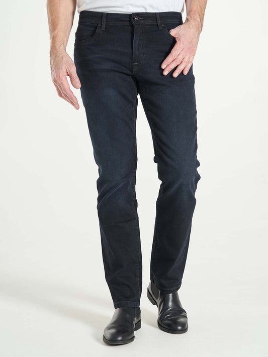 Modern fit stretch jog pants jeans til mænd mørkeblå