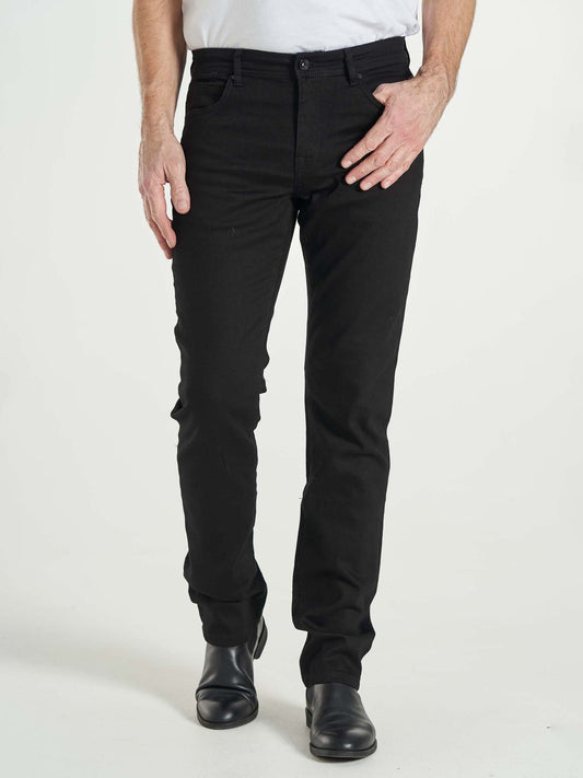 Modern fit stretch jog pants jeans til mænd sort