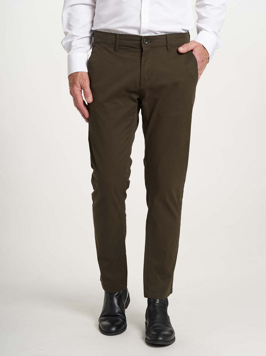 Chino bukser til mænd olivengrøn