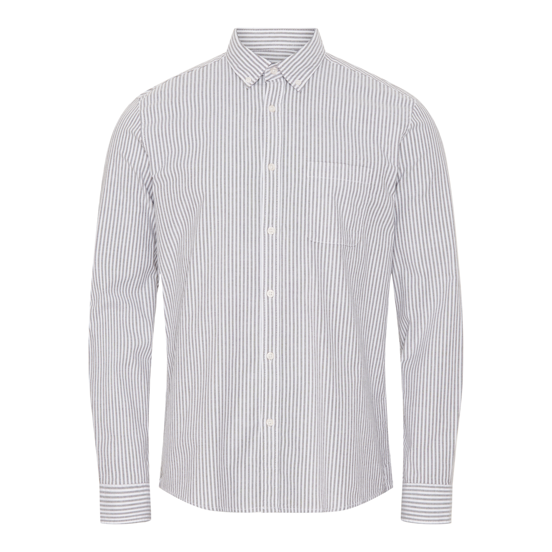 Oxford Skjorte 'Aabjørn' - Olive/White Pin