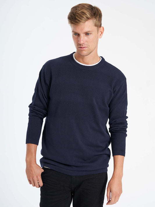 Sømand herre strik pullover mørkeblå