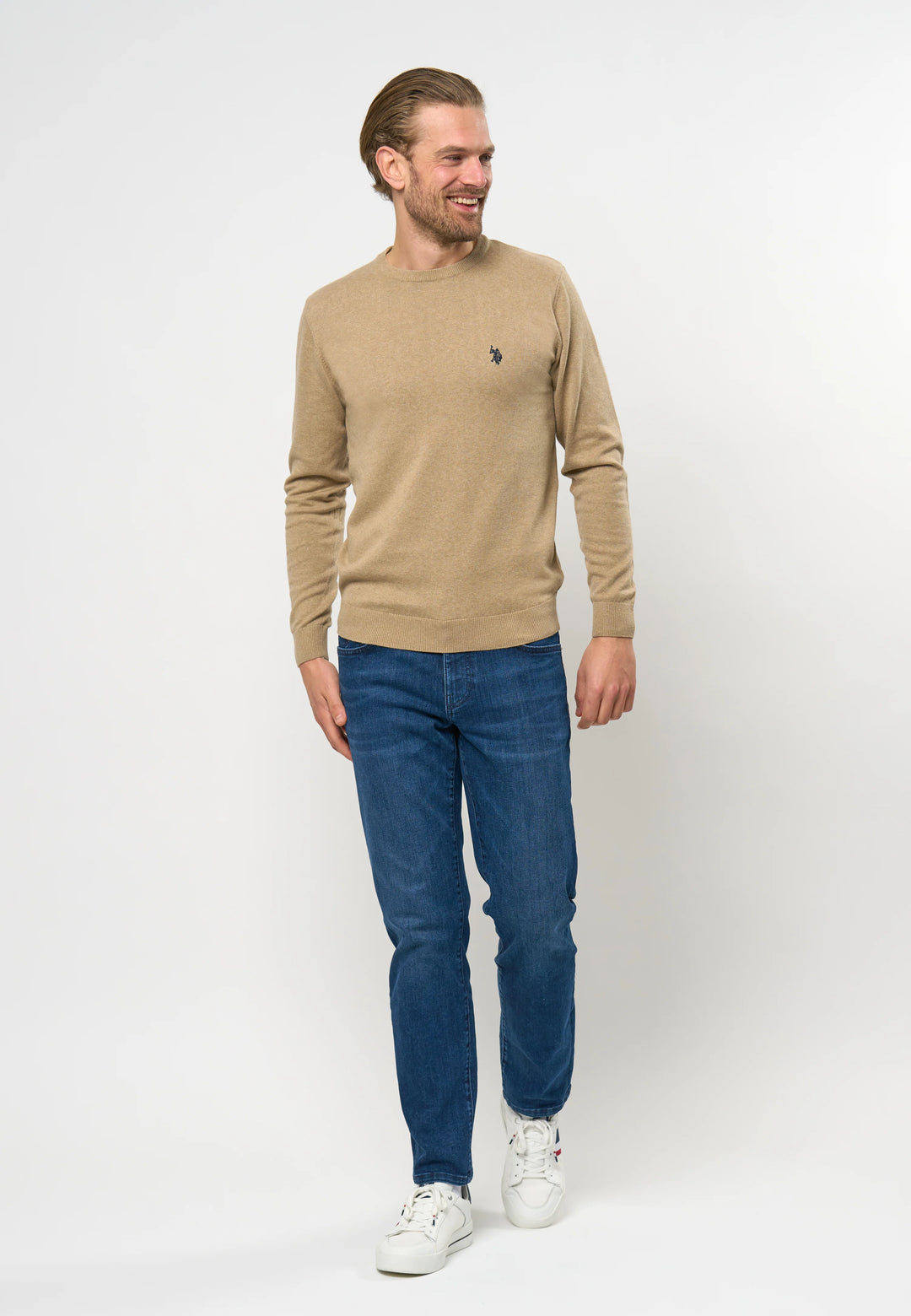 O'Neck Knit 'Adair' - Crockery Melange