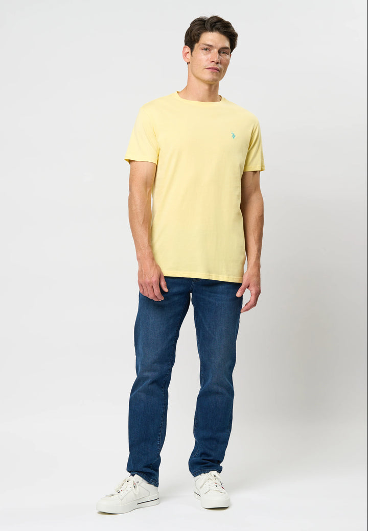 Logo T-shirt 'Arjun' - Pale Banana