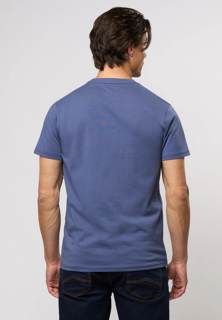 Logo T-shirt 'Arjun' - Vintage Indigo