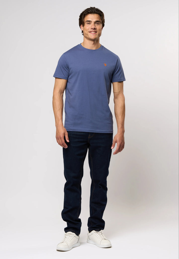 Logo T-shirt 'Arjun' - Vintage Indigo