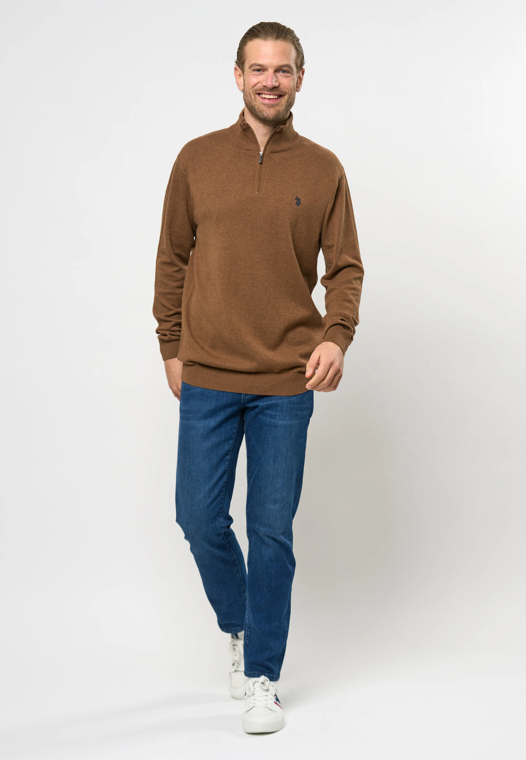 Half Zip Strik 'Brison' - Partridge Melange
