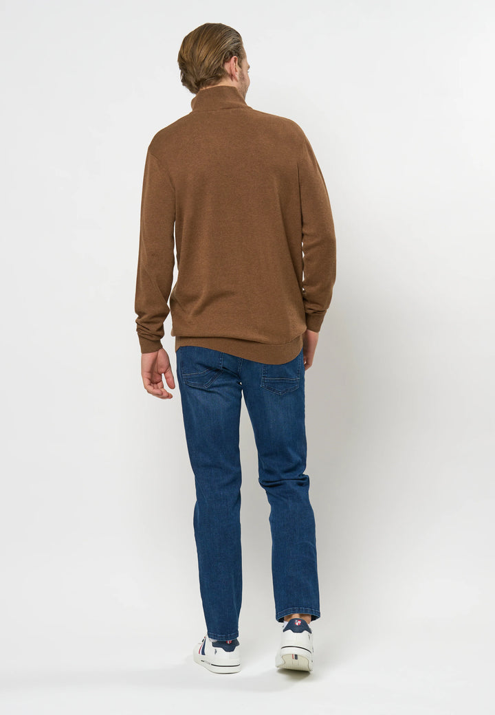 Half Zip Strik 'Brison' - Partridge Melange