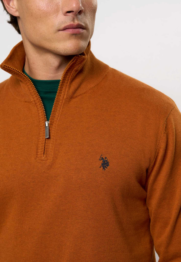 Half Zip Strik 'Brison' - Pumpkin Spice Melange