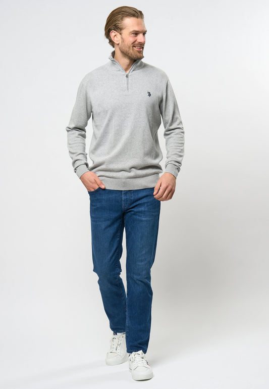 Half Zip Strik 'Brison' - Grey Melange