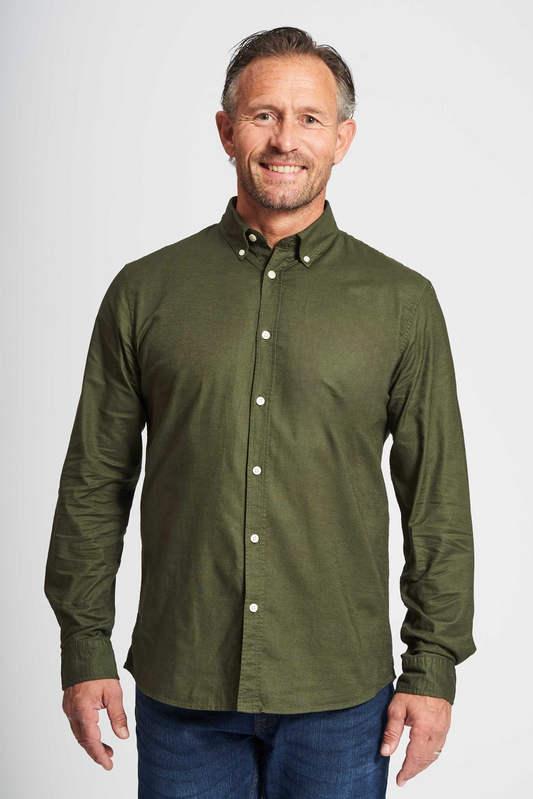 Oxford Skjorte 'Aabjørn' - Dark Olive