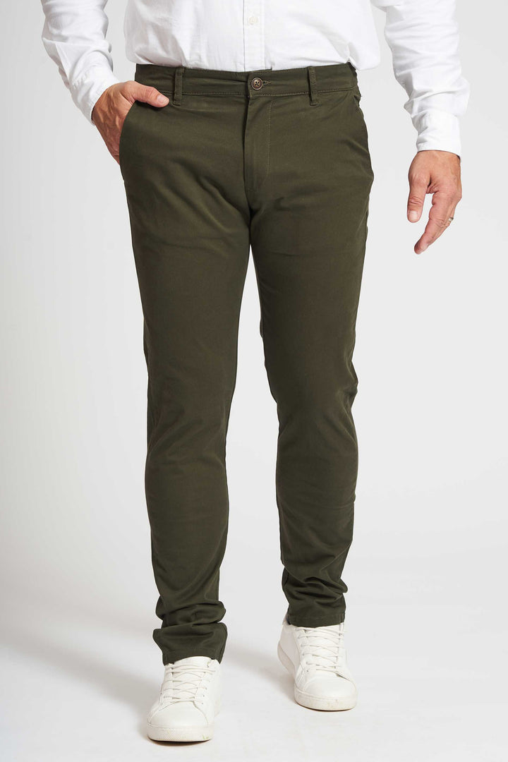 Stretch Chino 'Aksel' - Bottle Green