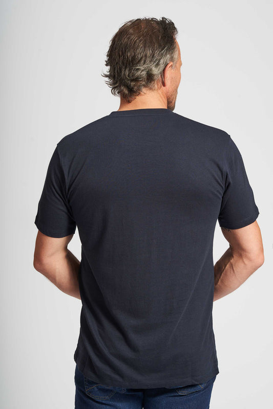 V'Neck T-shirt 'Haarby' - Dark Navy