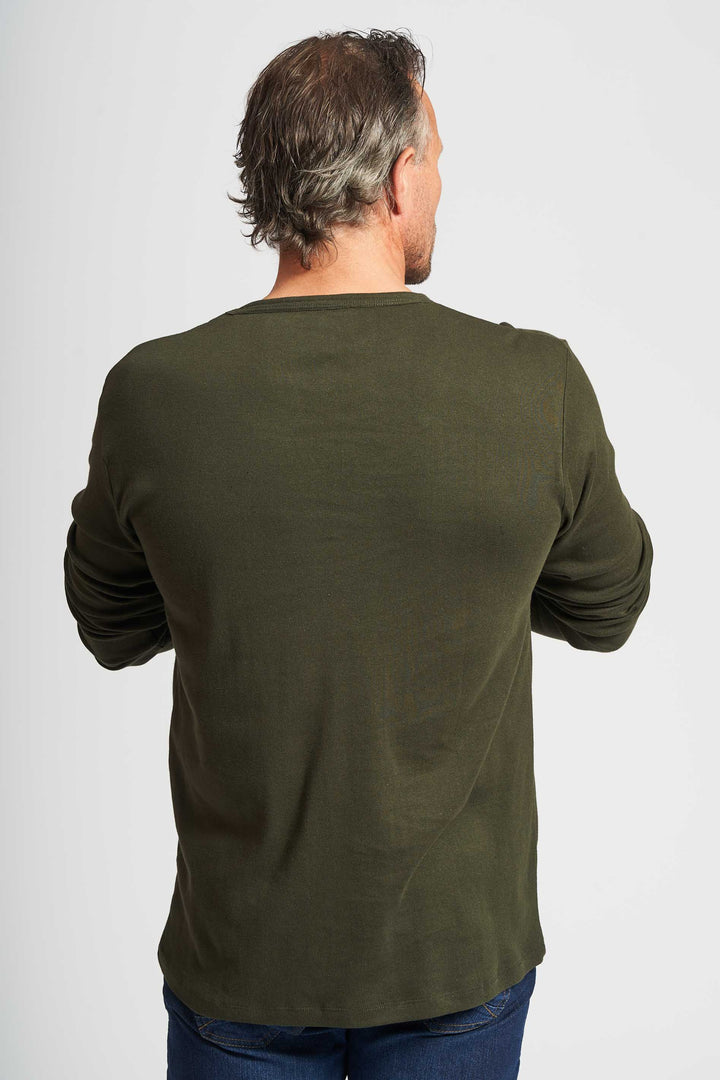 Langærmet T-shirt 'Lejre' - Hunter Green