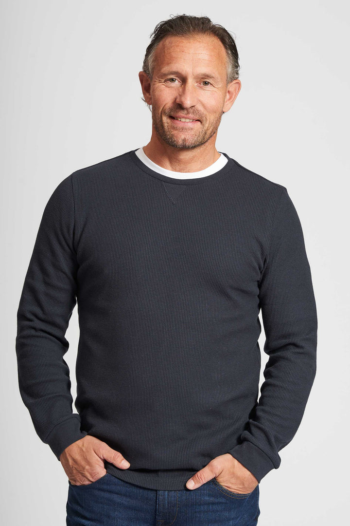 Vaffel Sweatshirt 'Allan' - Navy