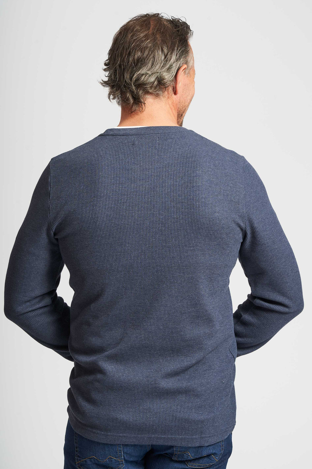 Vaffel Sweatshirt 'Allan' - Blue Mel.