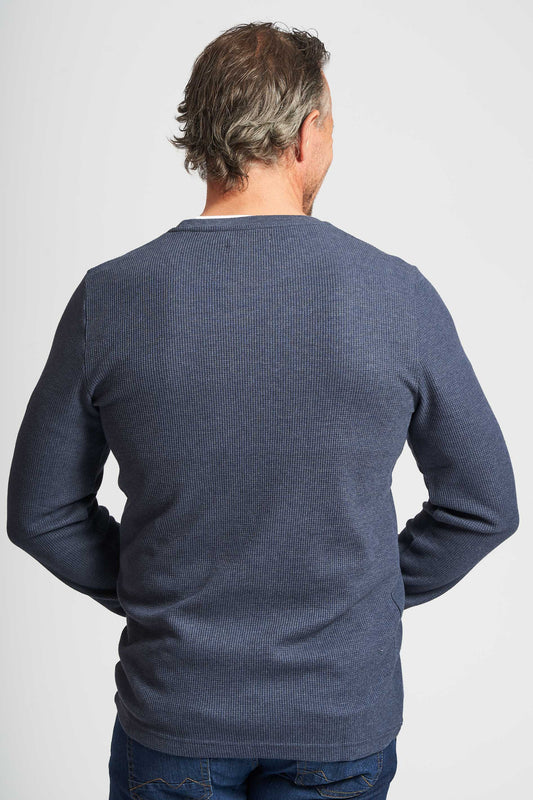 Vaffel Sweatshirt 'Allan' - Blue Mel.