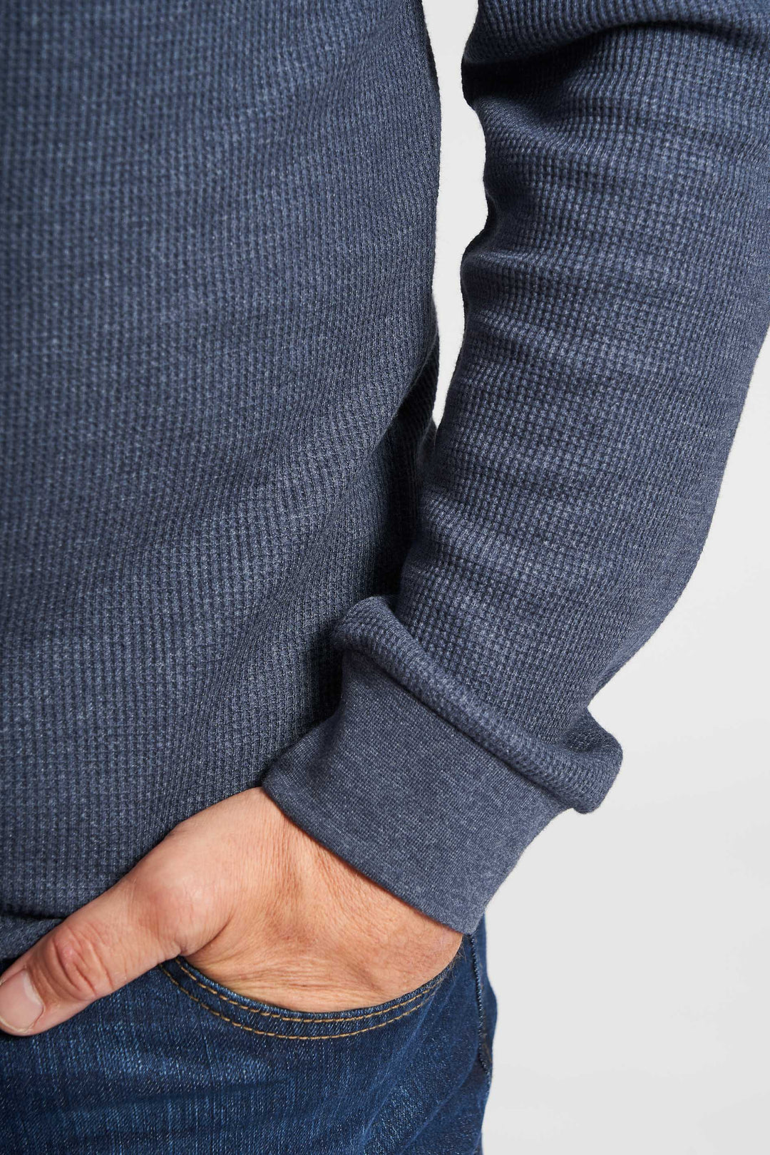 Vaffel Sweatshirt 'Allan' - Blue Mel.