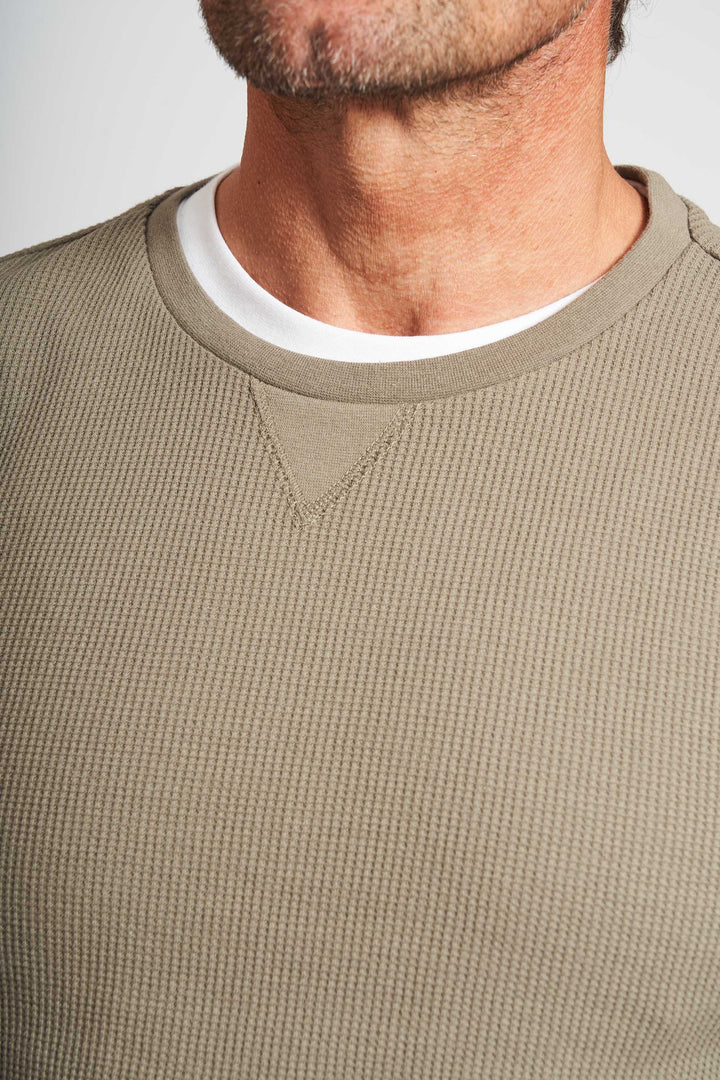 Vaffel Sweatshirt 'Allan' - Lt. Olive