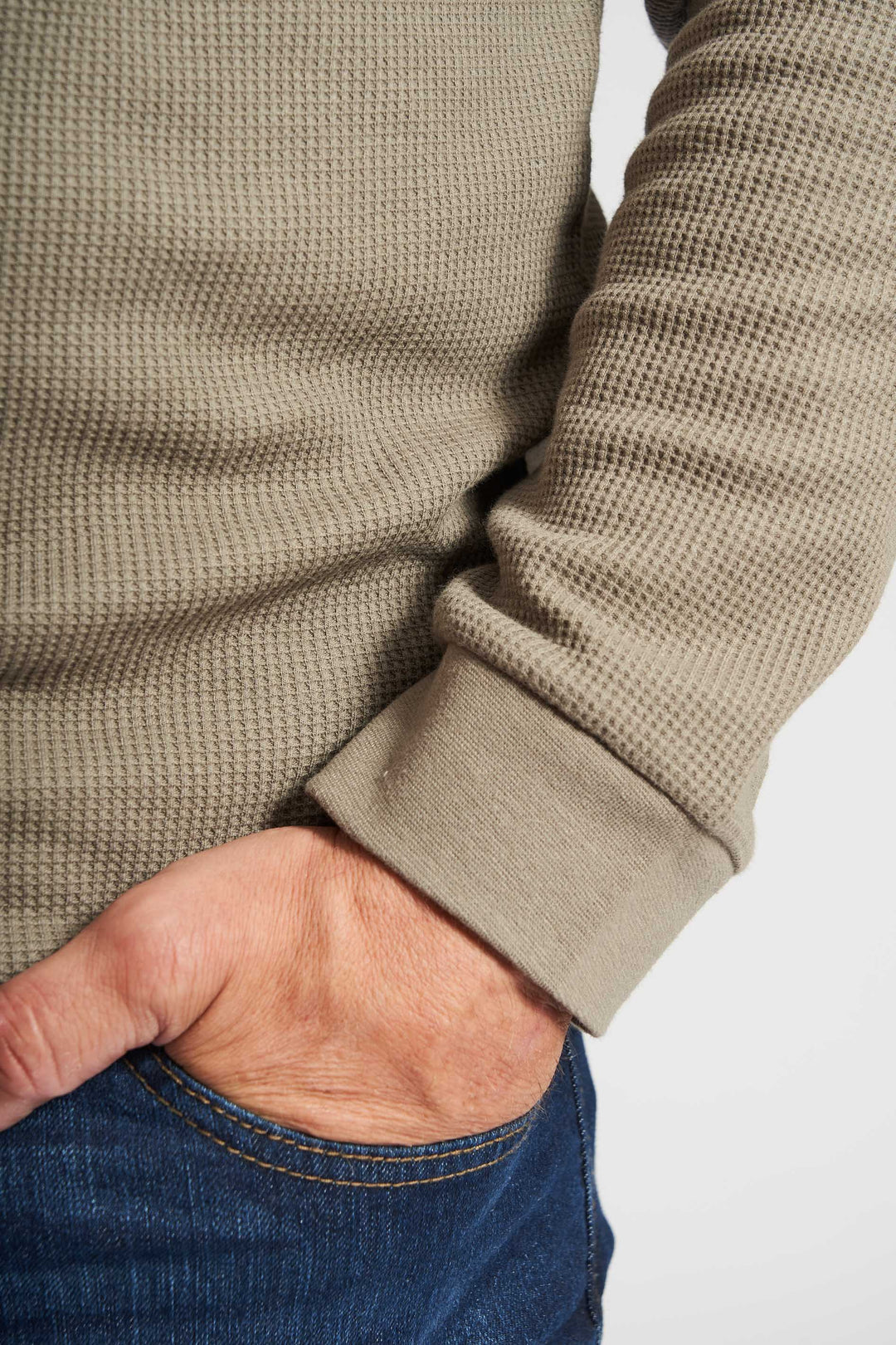 Vaffel Sweatshirt 'Allan' - Lt. Olive