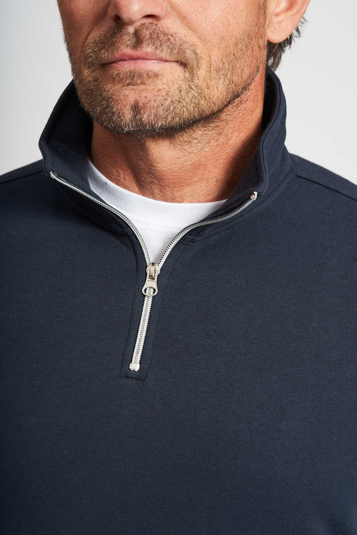 Sweat Half Zip 'Thy' - Dk. Navy