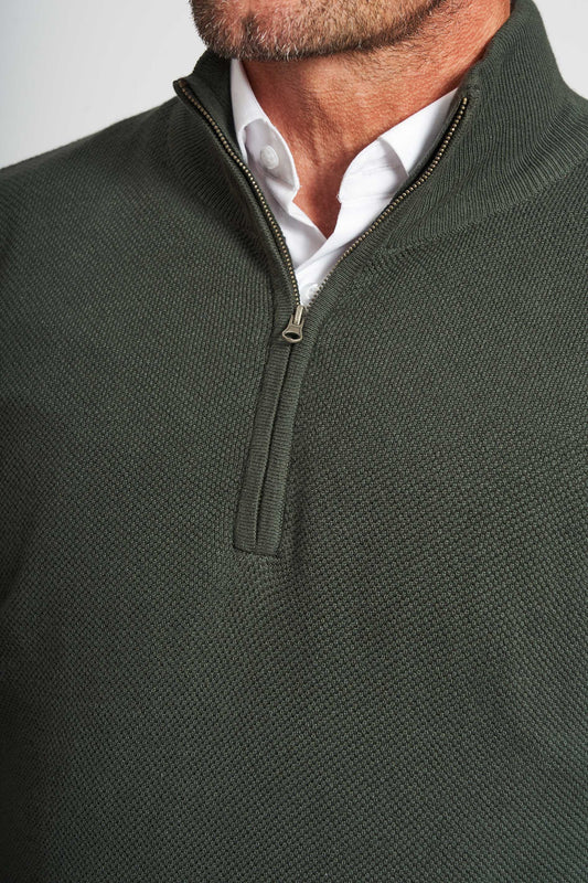 Bomulds Strik 'Adrian' - Army Zip