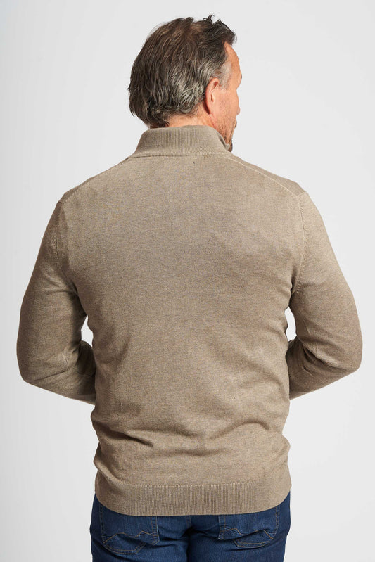 Halfzip Strik 'Mathias' - Sand Melange