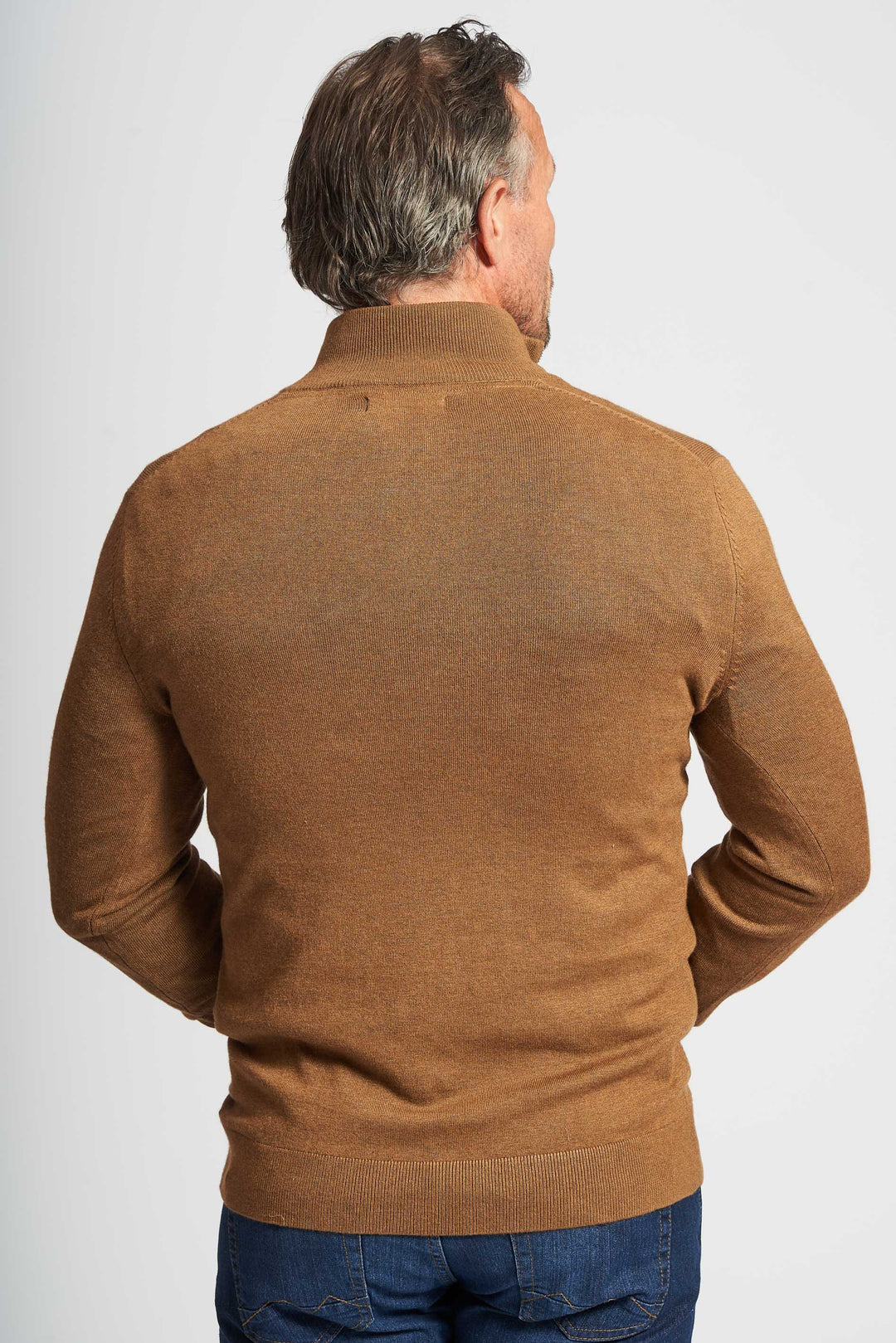 Halfzip Strik 'Mathias' - Camel Mel.