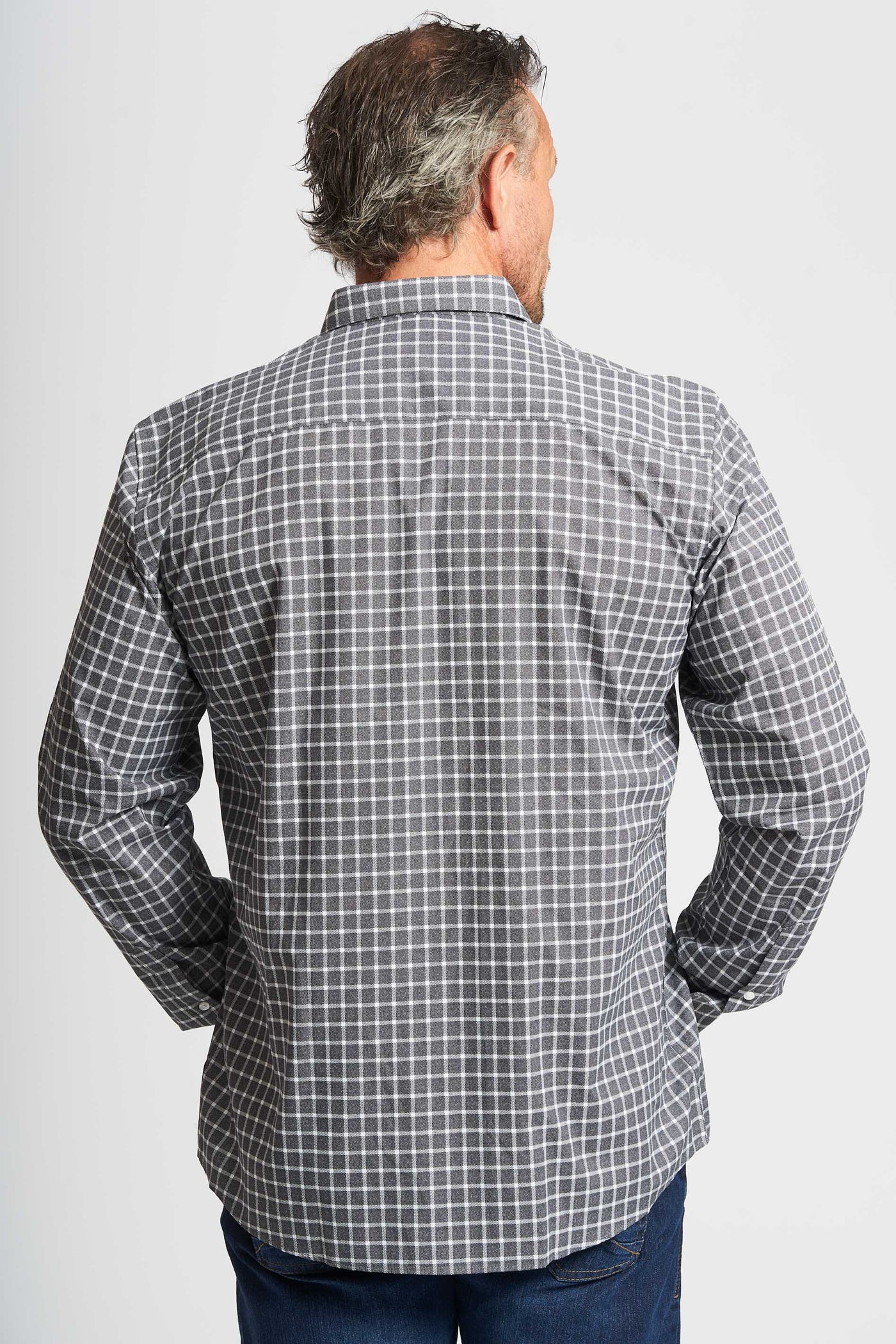 Basic Skjorte 'Adam' - Grey (Check)