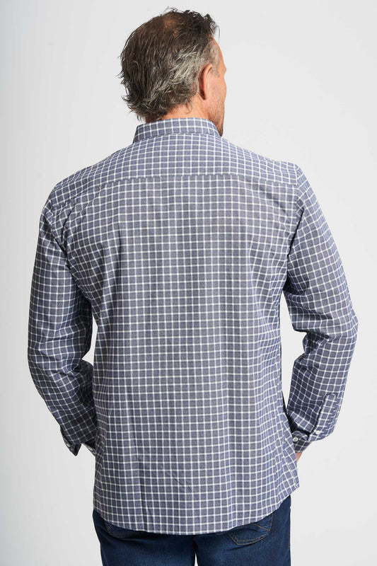Basic Skjorte 'Adam' - Navy Check