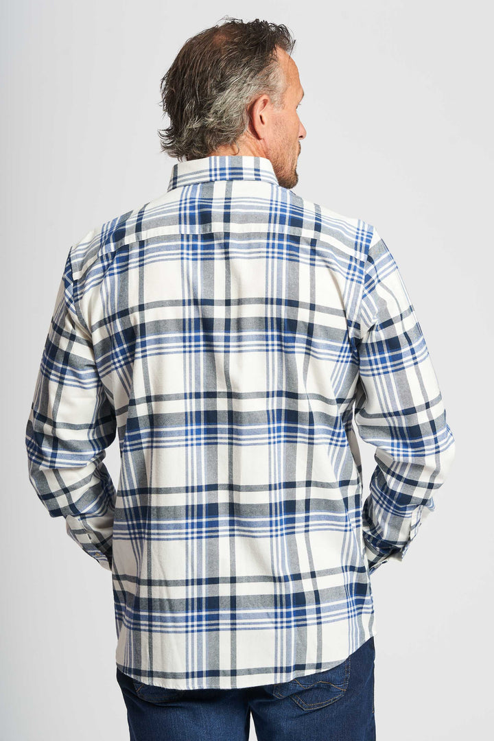 Flannel Skjorte  'Aage' - Off White Check