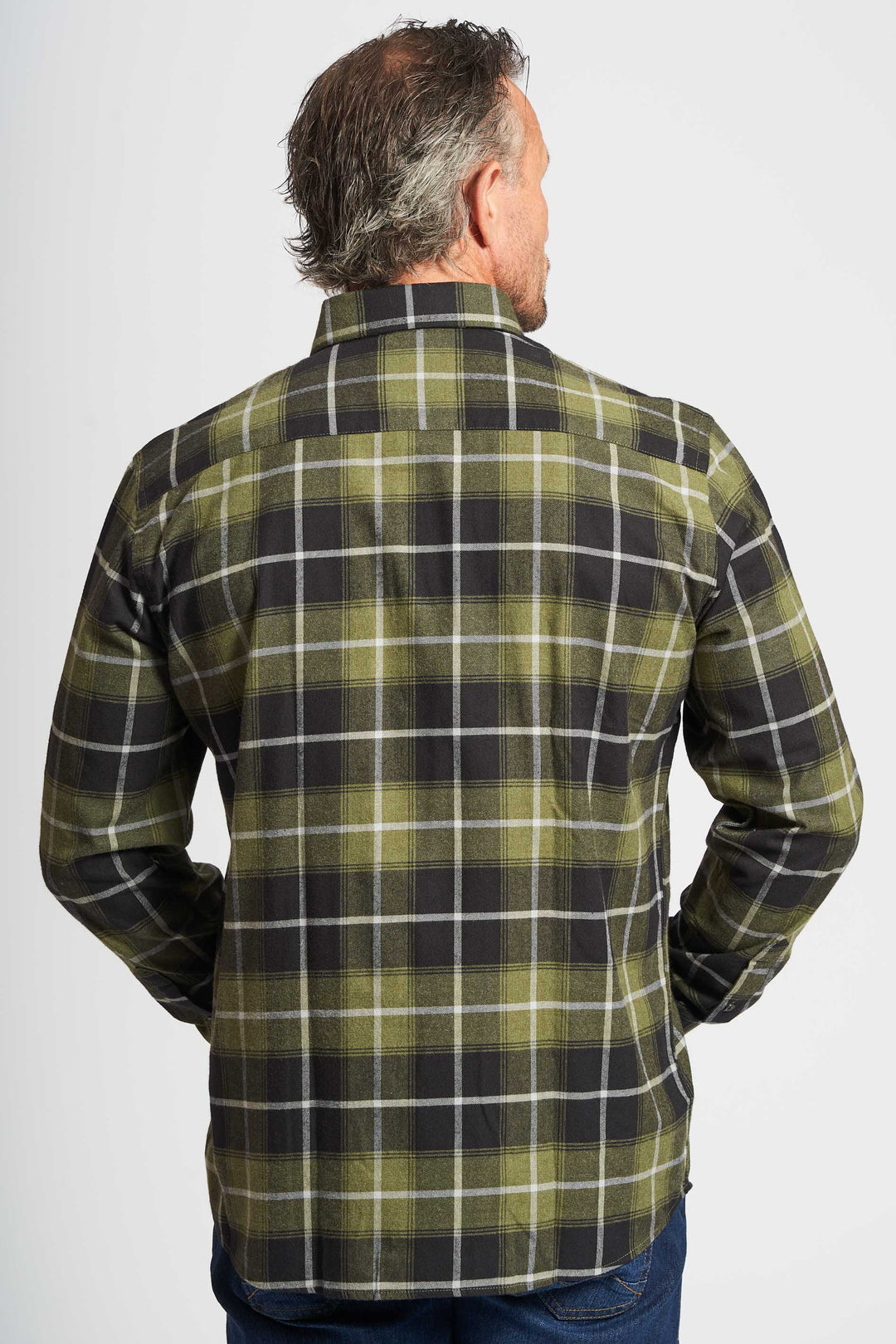 Flannel Skjorte  'Aage' - Olive Check