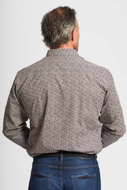 Printet Skjorte 'Albert' - Navy Flower