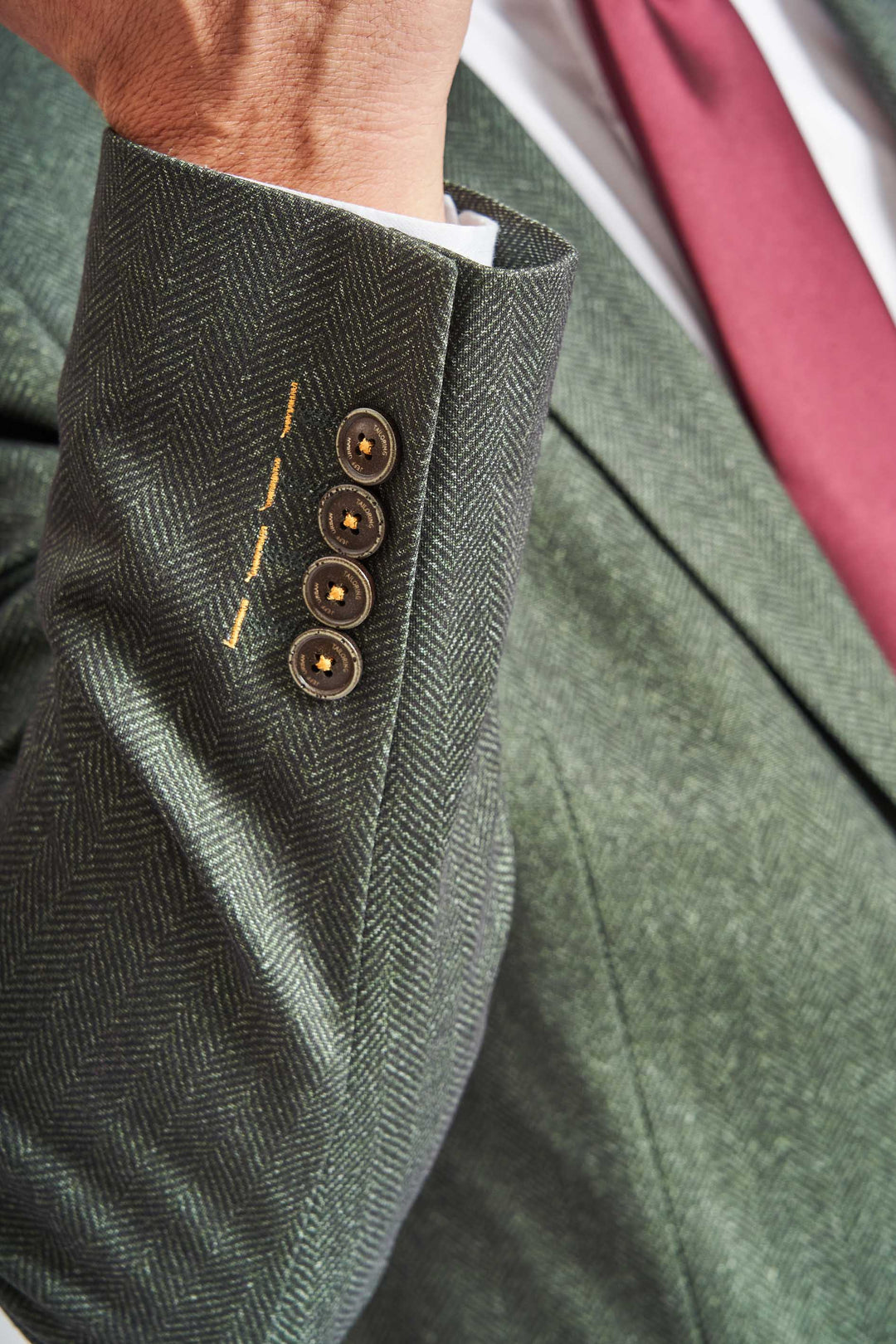 Performance Blazer '1038' - Green Herringbone