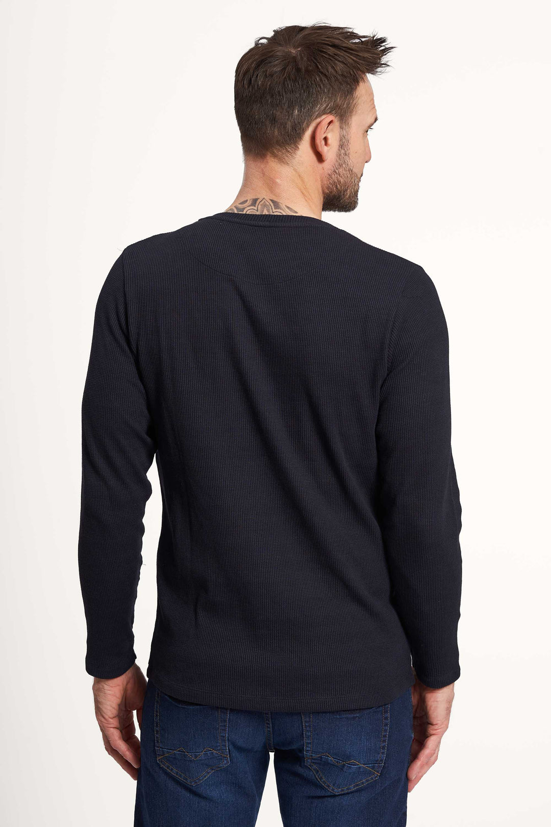 Vaffel Sweatshirt 'Dalmose' - Dk. Navy