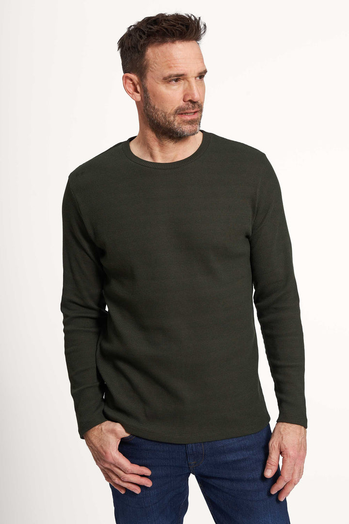 Vaffel Sweatshirt 'Dalmose' - Hunter Green