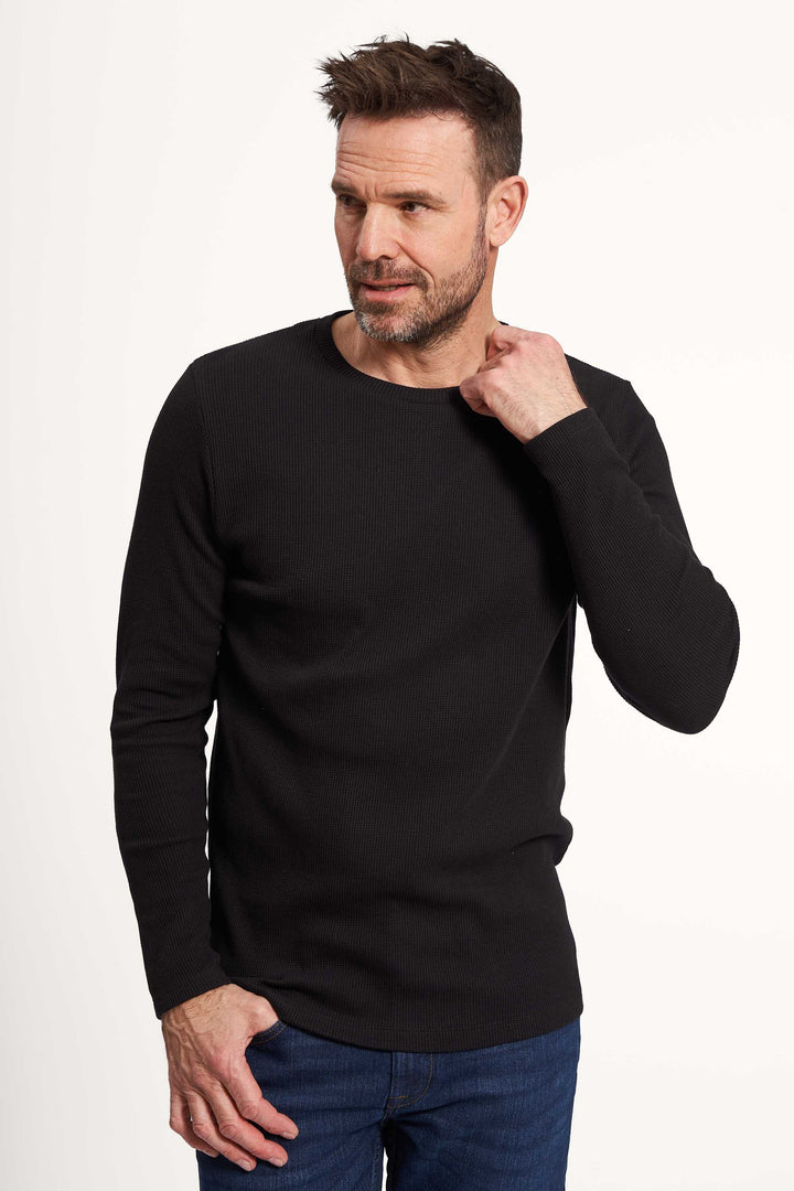 Vaffel Sweatshirt 'Dalmose' - Black