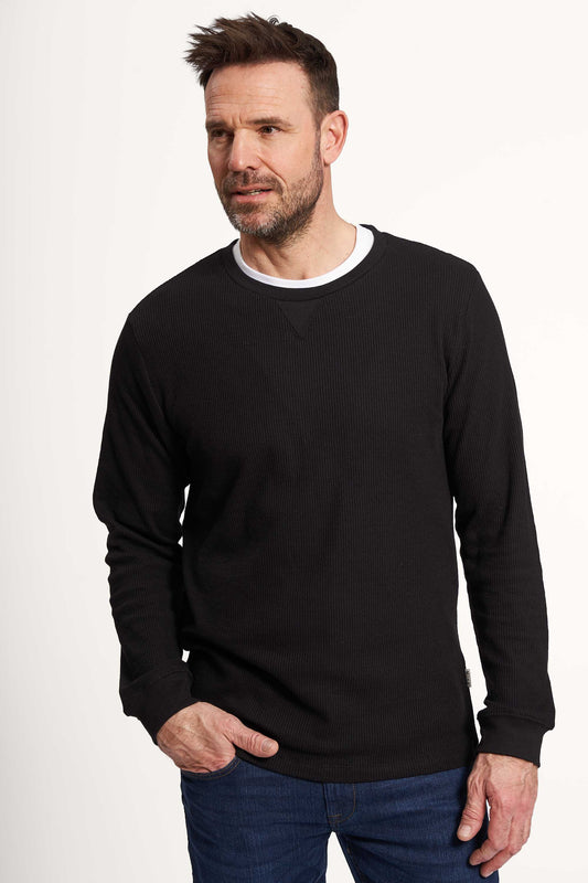 Vaffel Sweat 'Asnaes' - Black