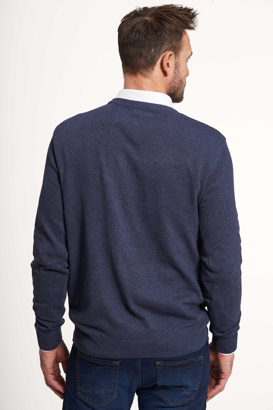 Pullover Strik 'Nyrup' - Blue Night Melange