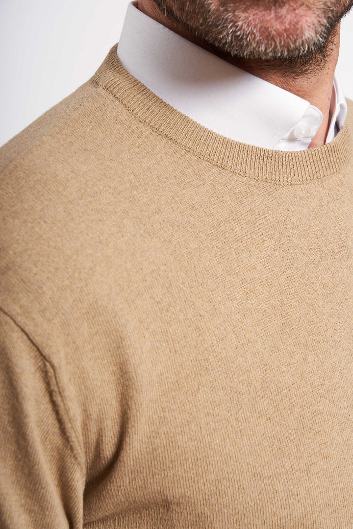 Pullover Strik 'Nyrup' - Sand Melange