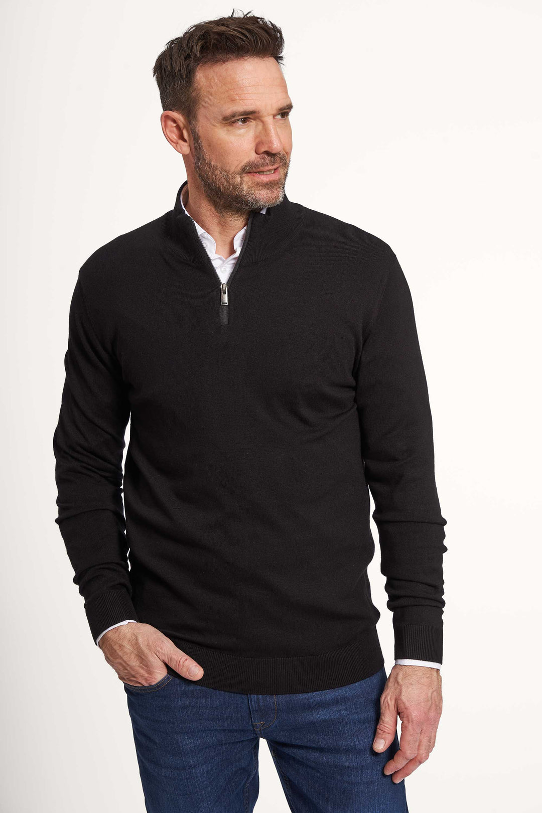 Halfzip Strik 'Gistrup' - Black